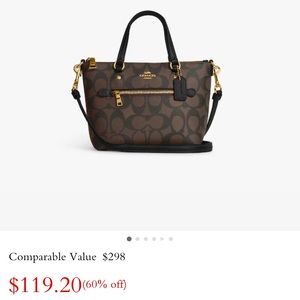 NWT COACH Mini Gallery Crossbody In Signature Canvas